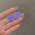 fashion geometric blue zirconstudded heart shaped copper earringspicture12