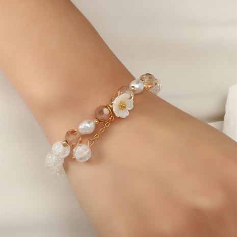Women's Fashion Vintage Crystal Pearl Bracelet's discount tags