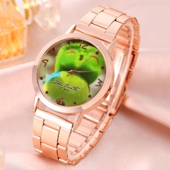 Cute cartoon casual ladies rose gold simple watch correcting quartz watch