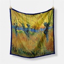 53cm Van Gogh Oil Painting Series Sunset Willow Small Scarf Silk Scarfpicture6