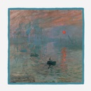 53cm Monet Oil Painting Series Sunrise Twill Small Scarf Small Square Scarfpicture8