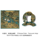 53 cm nouveau style rtro style chinois peinture petit foulard carr foulard en soiepicture7