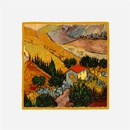 53cm Van Gogh oil painting series wheat pattern silk scarf small square scarf wholesalepicture8