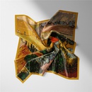 53cm Van Gogh oil painting series wheat pattern silk scarf small square scarf wholesalepicture9