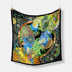 53cm spring new colorful pattern scarf small square scarf silk scarf