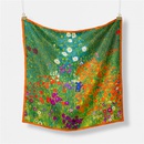 53cm oil painting series plants garden flowers twill small square scarf silk scarfpicture6