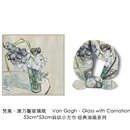 53cm Van Gogh Oil Painting Series Carnation Glass Bottle Print Silk Scarf Small Square Scarfpicture2