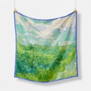 53cm Van Gogh oil painting series green wheat field silk scarf small square scarfpicture5