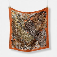 53cm neuer Leoparddrucktwill dekorativer kleiner quadratischer Schal Seidenschal Großhandel