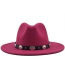 new style metal belt retro solid color top hat jazz hatpicture9