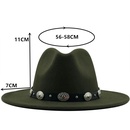 new style metal belt retro solid color top hat jazz hatpicture10