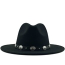 new style metal belt retro solid color top hat jazz hatpicture11