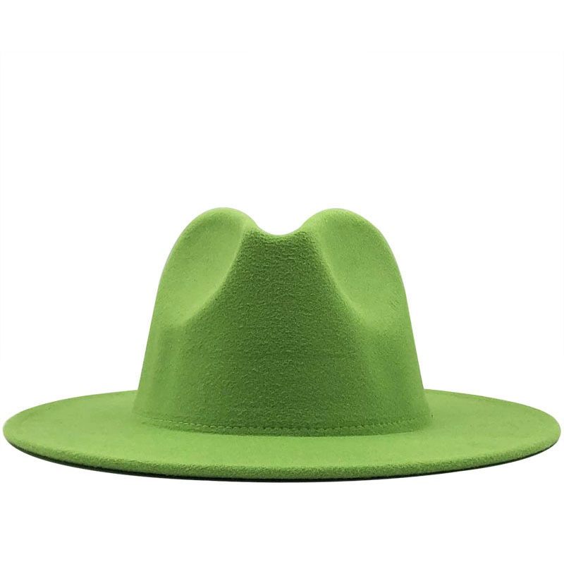 new multicolor wide brim woolen hat jazz hat
