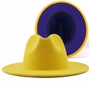 solid color doublesided color matching hat widebrimmed jazz hatpicture7