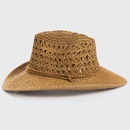 2022 solid color sunscreen sunshade cowboy handmade straw hatpicture8