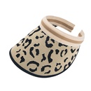 Version corenne du chapeau de protection solaire en paille imprim lopard chapeau haut de forme videpicture10