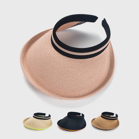 Korean version of straw empty top hat sports straw hat's discount tags