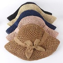 simple solid color bow straw hat small edge fisherman hatpicture9
