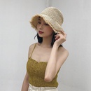 summer foldable straw fisherman hat raw edge womens straw hatpicture8