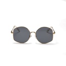 fashion round large frame gradient color Korean style trend sunglassespicture6