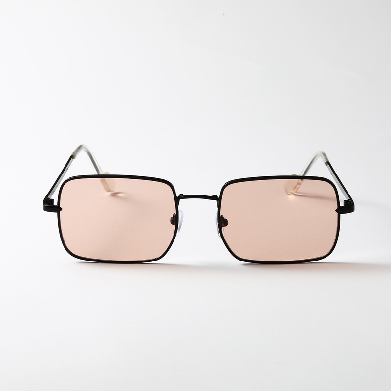 square small frame light gray business temperament color sunglasses
