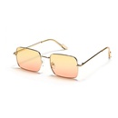 square small frame light gray business temperament color sunglassespicture4