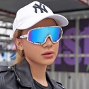 fashion colorful sports cycling glasses mens onepiece lens shades outdoor sports sunglassespicture1