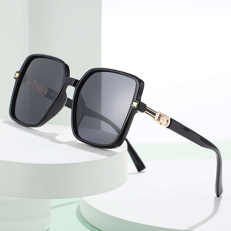 Retro TR90 square sunglasses Korean style largeframe sunglasses