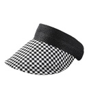 New checkerboard stitching empty top hat sunshade sunscreen hatpicture10