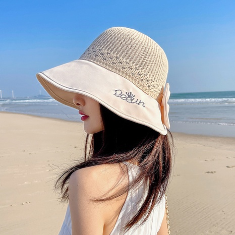 Korean version of bow sunscreen large brim fisherman hat  NHJIA656957's discount tags