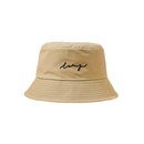 New simple embroidery letter widebrimmed sunshade basin hat fisherman hatpicture5