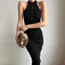 new spring and summer fashion hollow round neck sleeveless slim dress wholesalepicture9