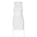 new spring and summer fashion decoration sexy round neck sleeveless slim dress wholesalepicture10