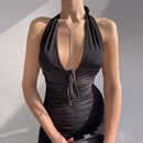 new spring and summer fashion sexy Vneck strapless backless sleeveless dress wholesalepicture7
