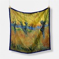 53cm Van Gogh Oil Painting Series Sunset Willow Small Scarf Silk Scarfpicture11