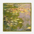 53cm Monet oil painting series green water lily twill small scarf small square scarfpicture11