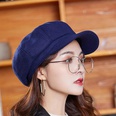 British solid color woolen octagonal female autumn and winter new peaked cappicture16