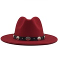 new style metal belt retro solid color top hat jazz hatpicture12