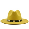 new style metal belt retro solid color top hat jazz hatpicture13