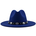 new style metal belt retro solid color top hat jazz hatpicture15