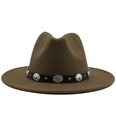 new style metal belt retro solid color top hat jazz hatpicture17