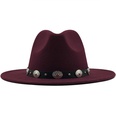 new style metal belt retro solid color top hat jazz hatpicture21