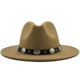 new style metal belt retro solid color top hat jazz hatpicture24