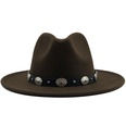 new style metal belt retro solid color top hat jazz hatpicture26