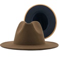solid color doublesided color matching hat widebrimmed jazz hatpicture21