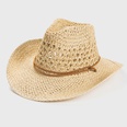 2022 solid color sunscreen sunshade cowboy handmade straw hatpicture11
