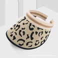 Version corenne du chapeau de protection solaire en paille imprim lopard chapeau haut de forme videpicture11