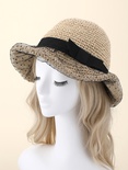 bohemian style strap foldable lace straw hat fisherman hatpicture13