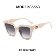 Retro cat eye big square frame sunglasses fashion trendy sunglassespicture13