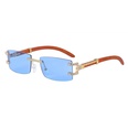 New Retro Imitation Wooden Leg Sunglasses Fashion Frameless Diamond Sunglassespicture14